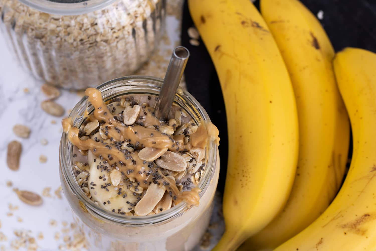 Photo de Smoothie protéiné à la banane et l'avoine