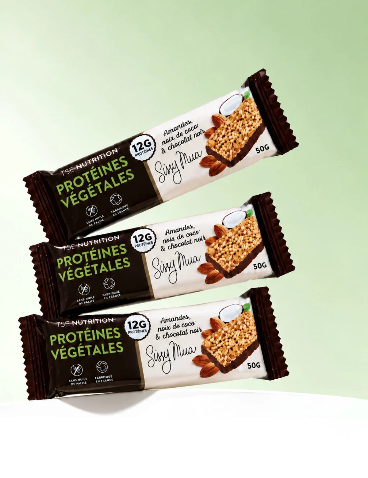 Barre Protéines Végétales | Amandes, Coco & Chocolat Noir