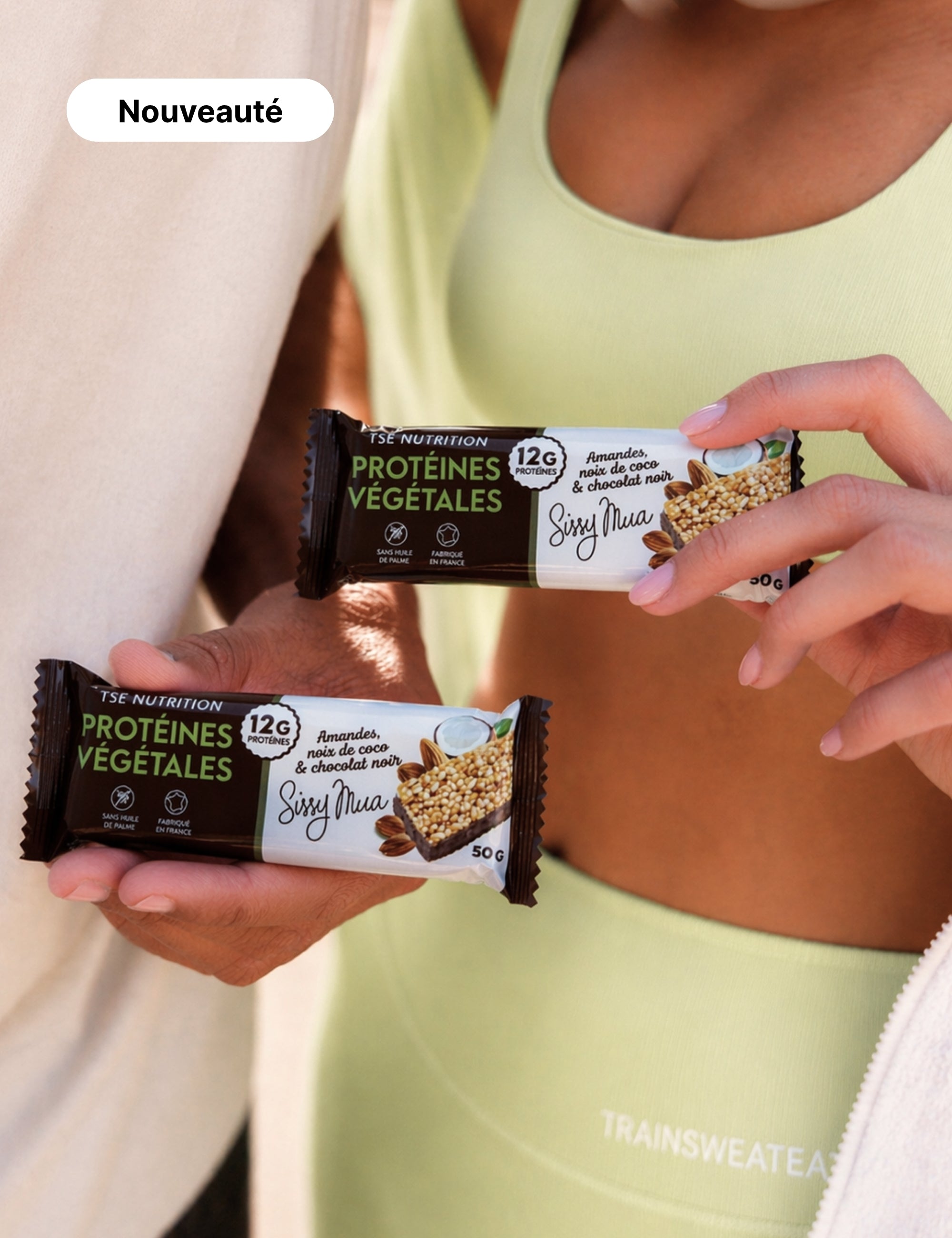 Barre Protéines Végétales | Amandes, Coco & Chocolat Noir